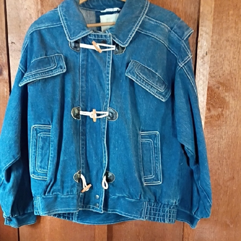 Gitano Blue Denim Jacket with Artistic Patch